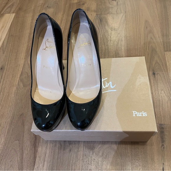 Christian Louboutin  platform pumps heels black  size 38 really good condition - Picture 7 of 9